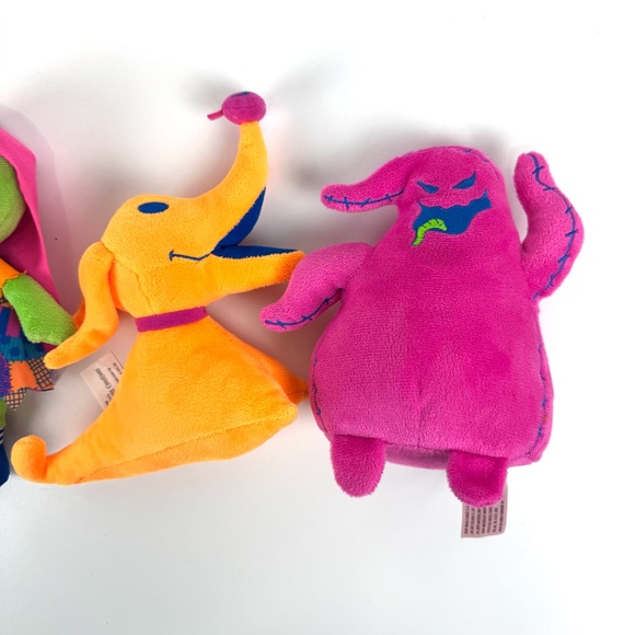 The Nightmare Before Christmas Blacklight Neon Plush Collector Set Plushies -NEW - Picture 3 of 5